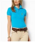 tee shirt femme polo ralph lauren poney cool blue